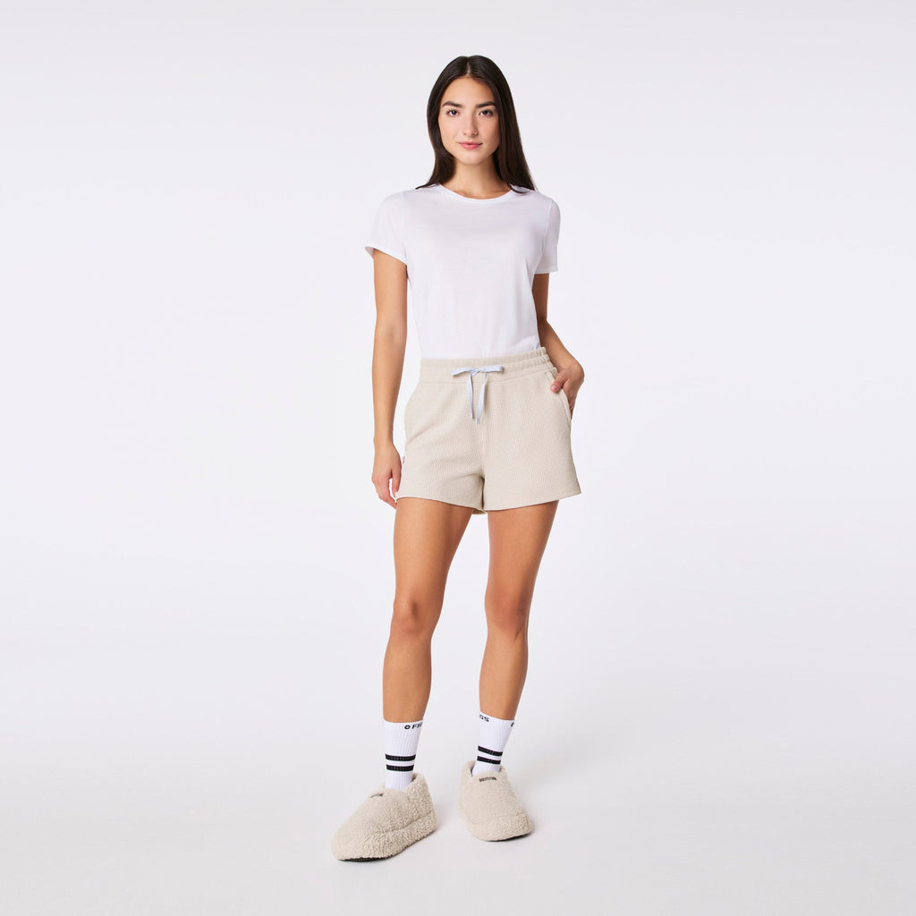 Off-Shift Waffle Shorts™ - Bone