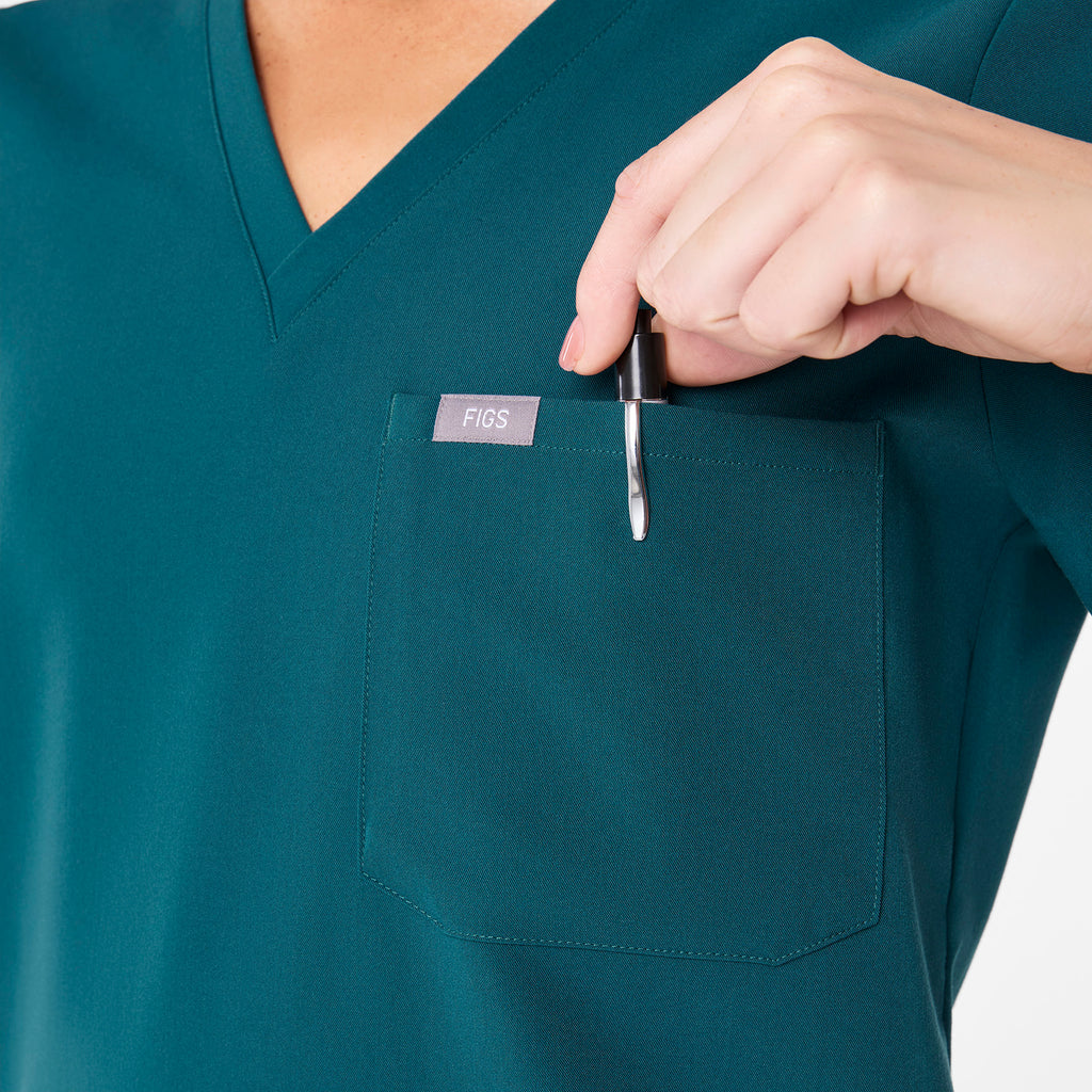 Catarina Scrub Top™ - Caribbean Blue