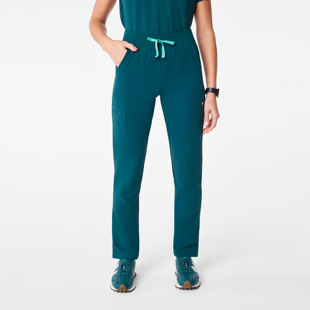 Yola High-Rise Slim Scrub Pant™ - Caribbean Blue