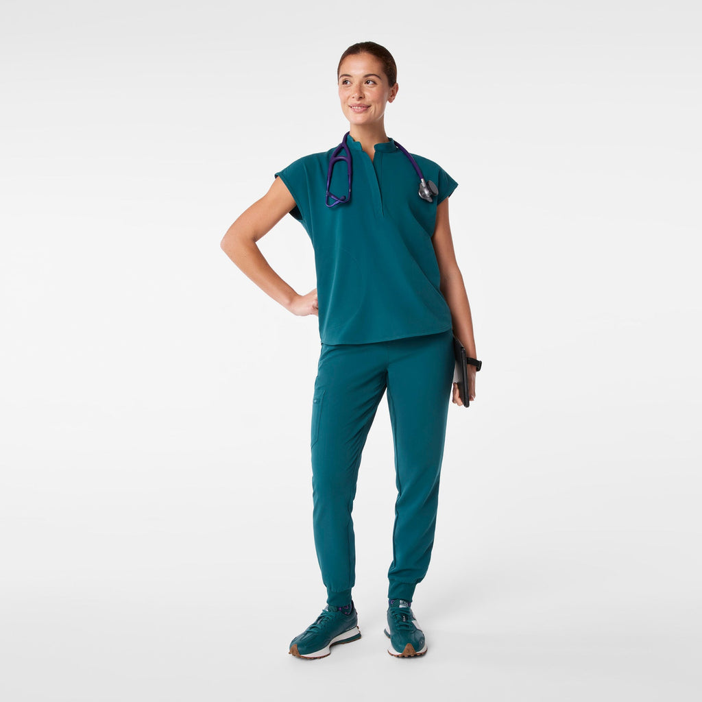 Rafaela Oversized Scrub Top™ - Caribbean Blue