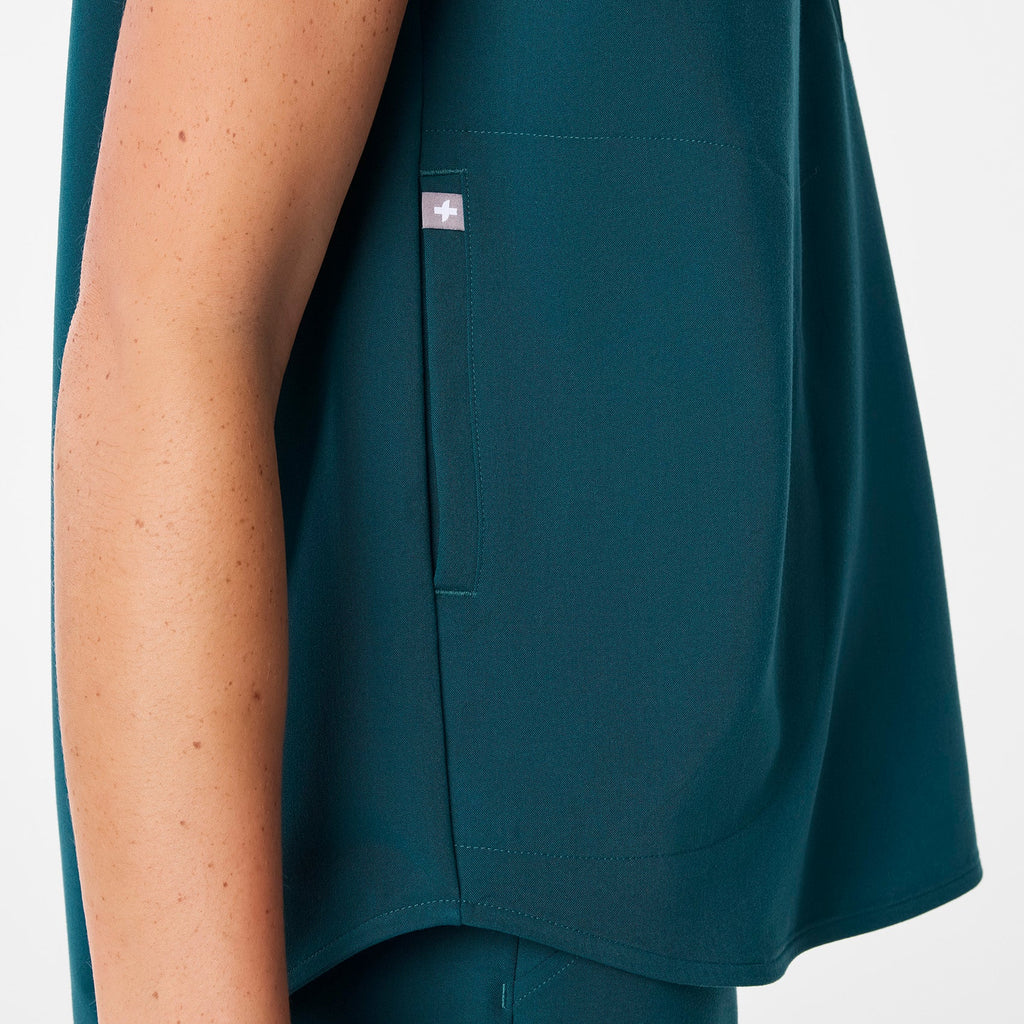 Rafaela Oversized Scrub Top™ - Caribbean Blue
