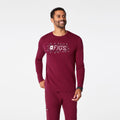 FIGS Logo Long-Sleeve Underscrub - Deep Cranberry