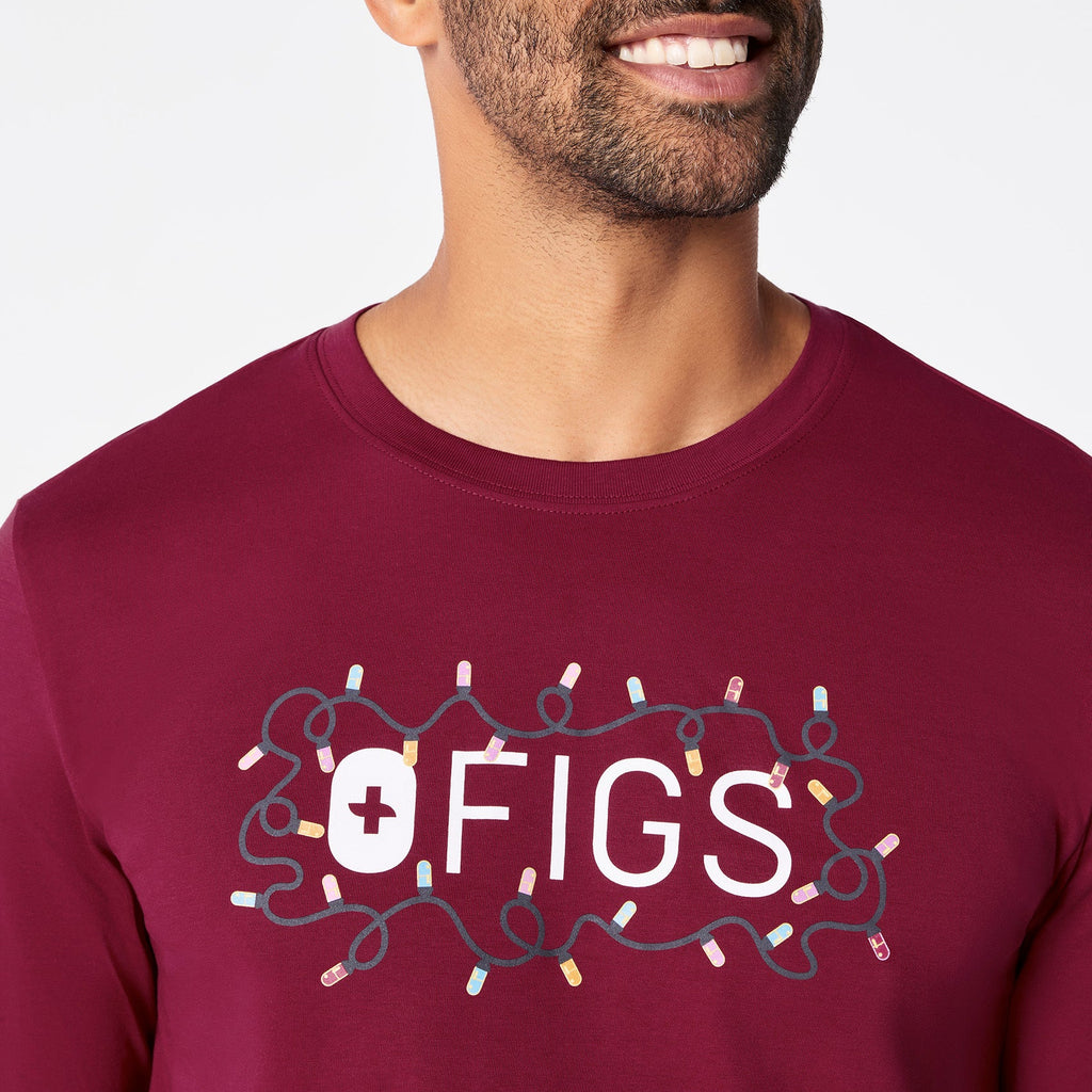 FIGS Logo Long-Sleeve Underscrub - Deep Cranberry