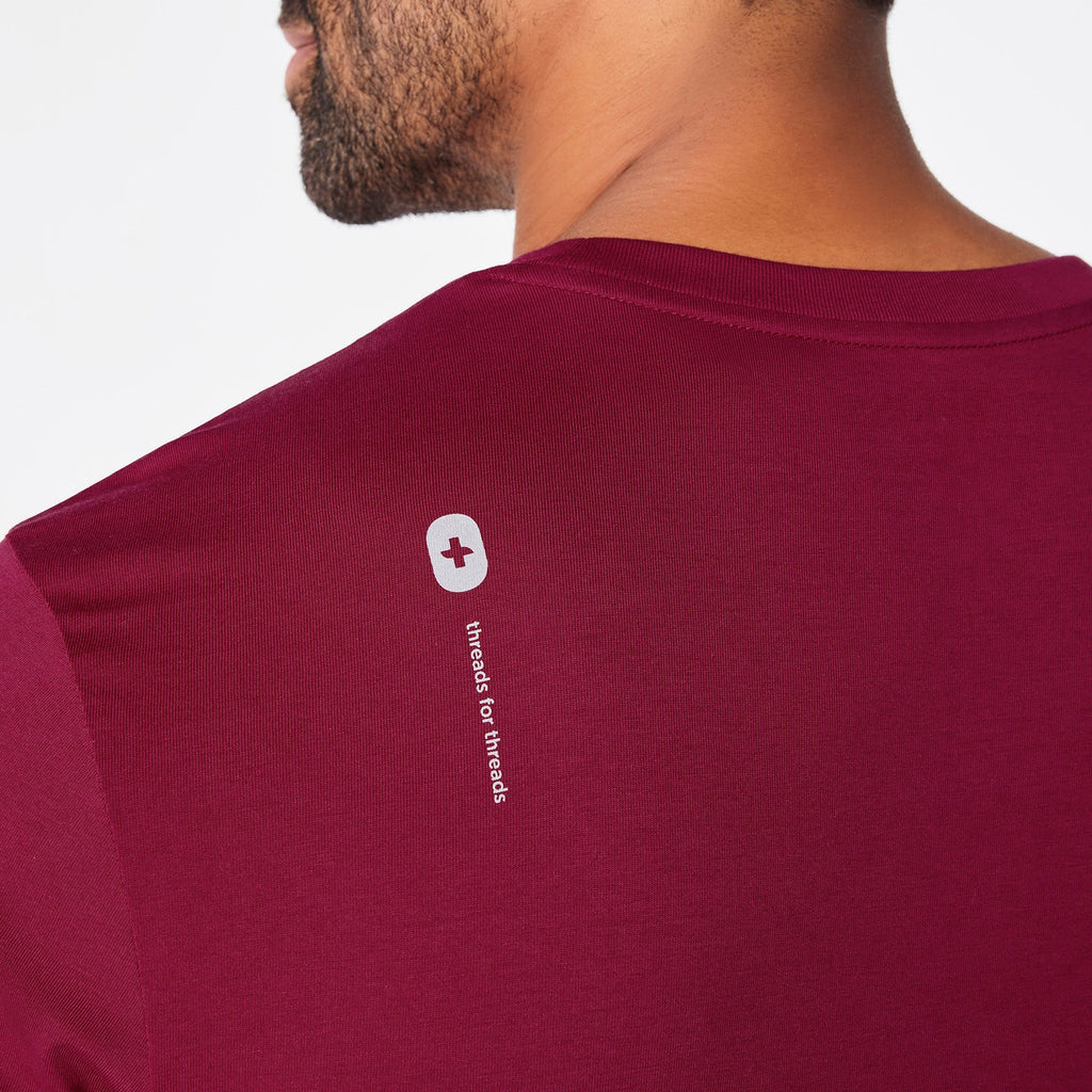 FIGS Logo Long-Sleeve Underscrub - Deep Cranberry