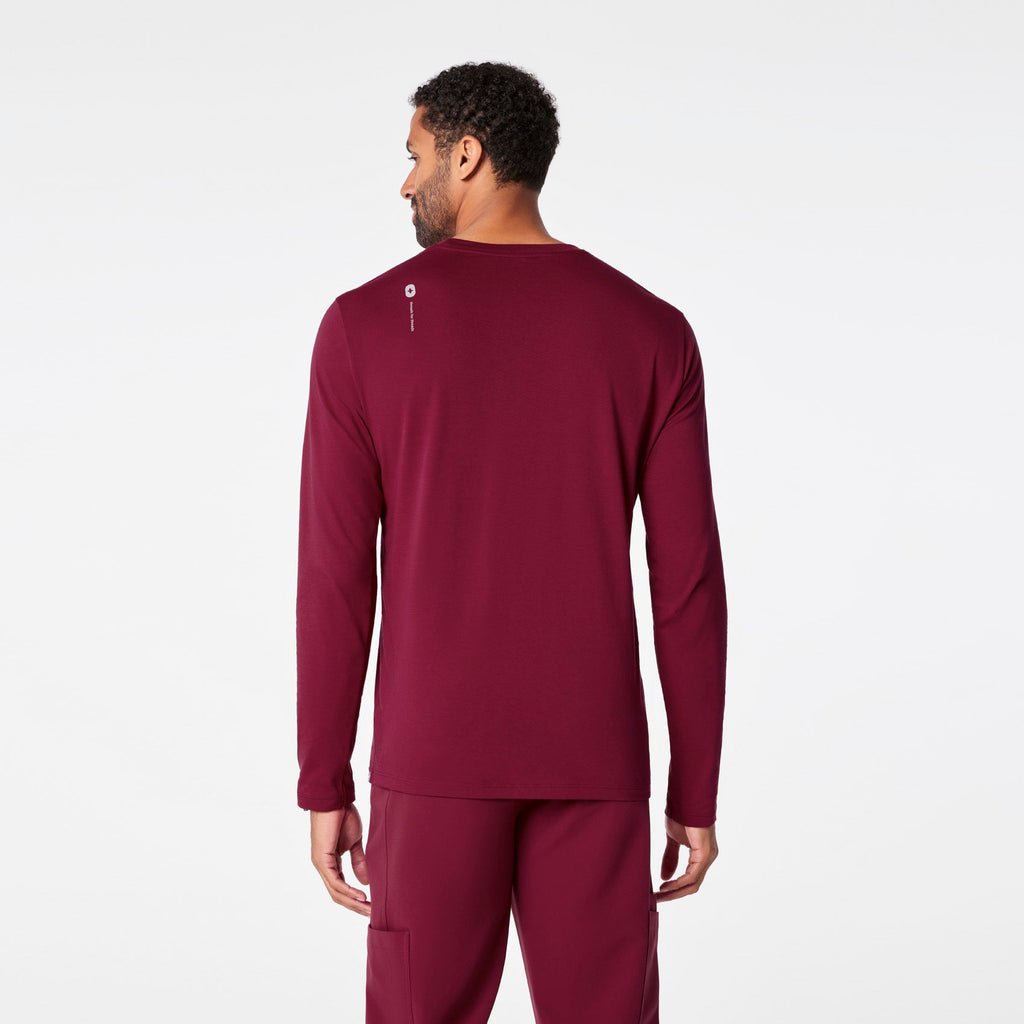 FIGS Logo Long-Sleeve Underscrub - Deep Cranberry