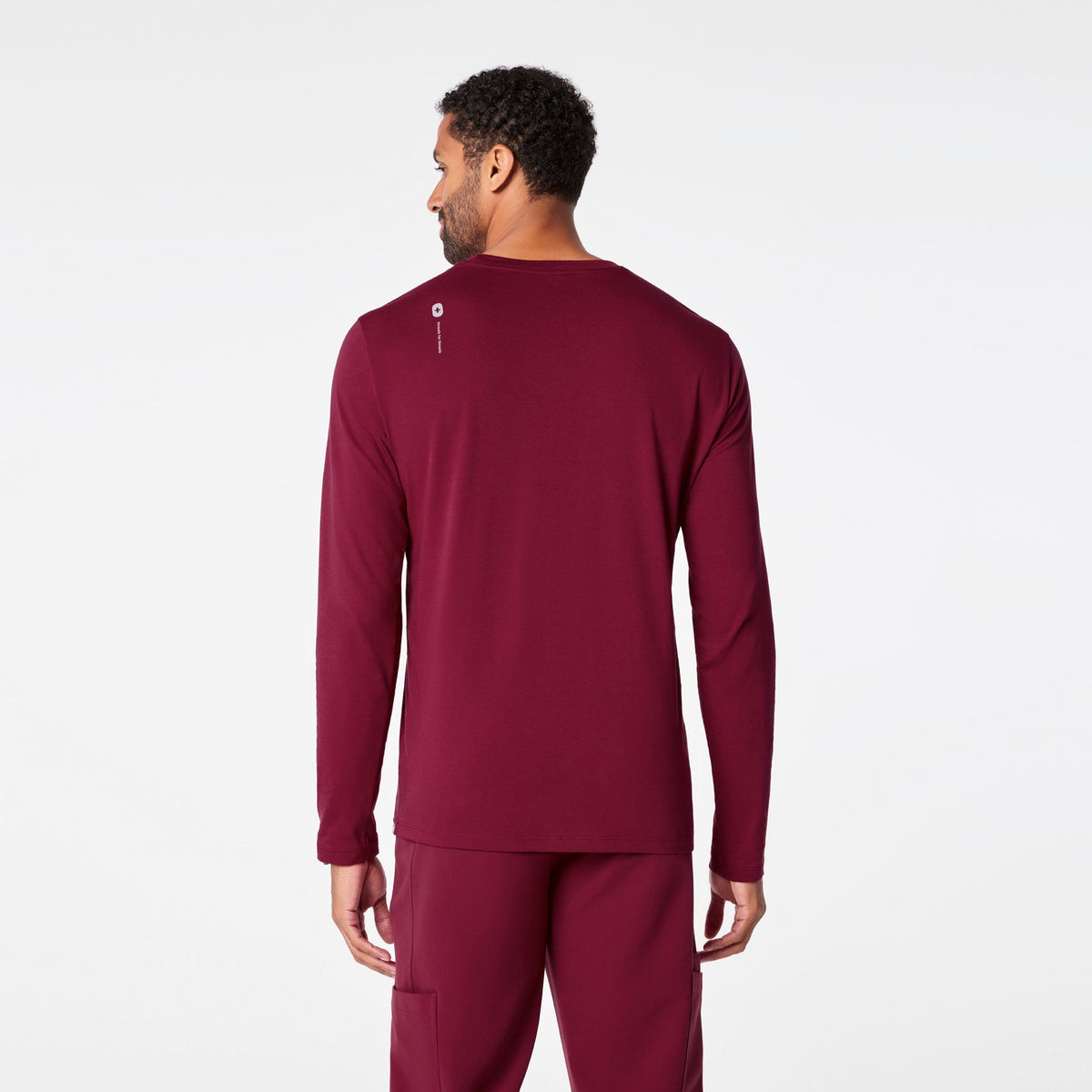 FIGS Logo Long-Sleeve Underscrub - Deep Cranberry