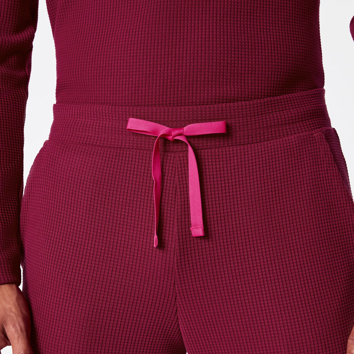Off-Shift Waffle Jogger Sweatpants™ - Deep Cranberry
