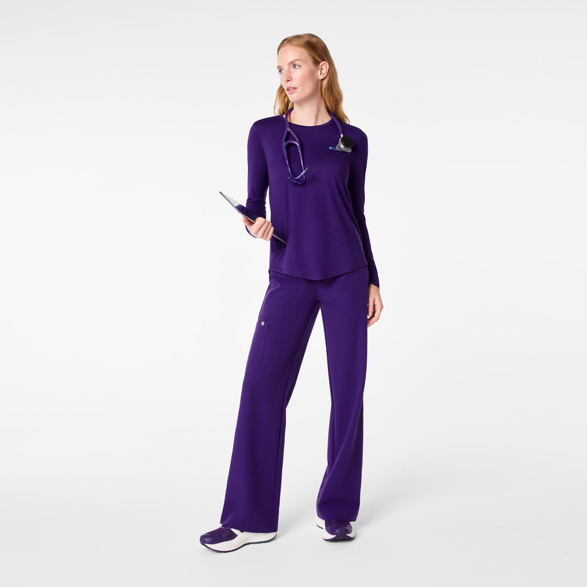 Sleigh Rounds Long-Sleeve Underscrub - Purple Pulse