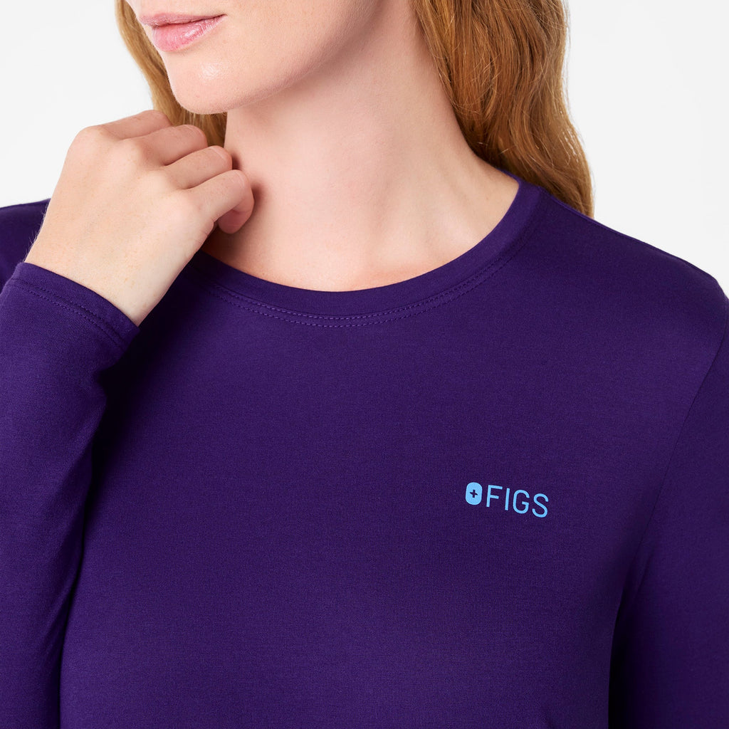 Sleigh Rounds Long-Sleeve Underscrub - Purple Pulse