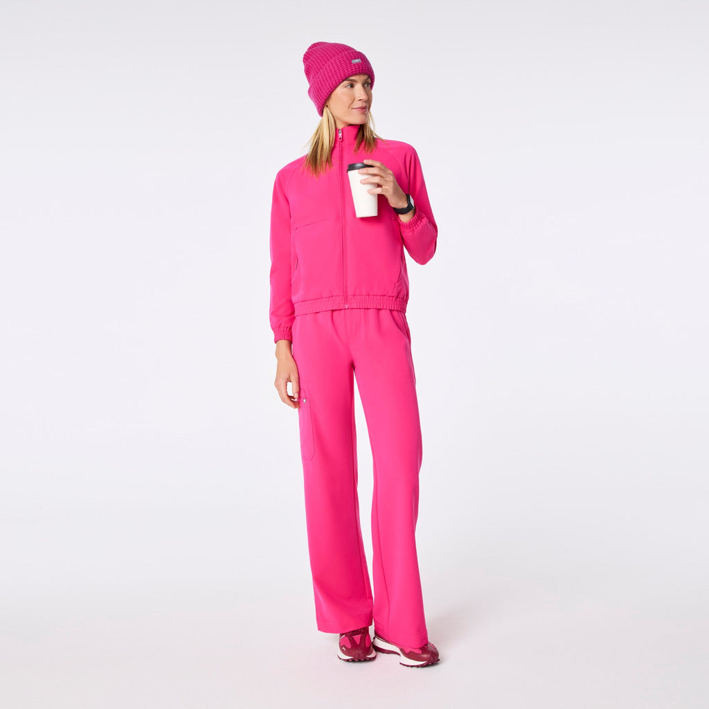 Waffle Beanie - Shocking Pink