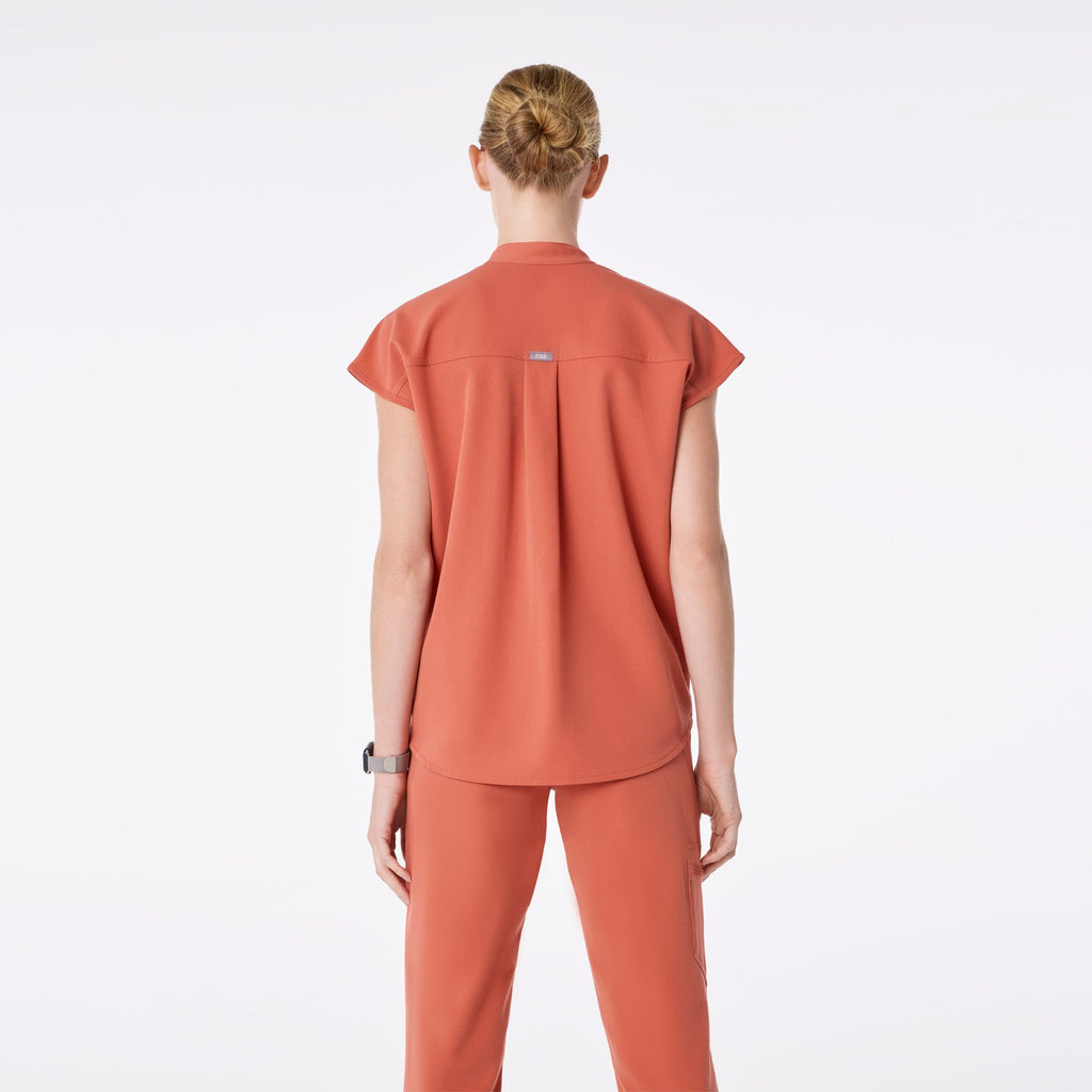 Rafaela Oversized Scrub Top™ - Spiced Cider