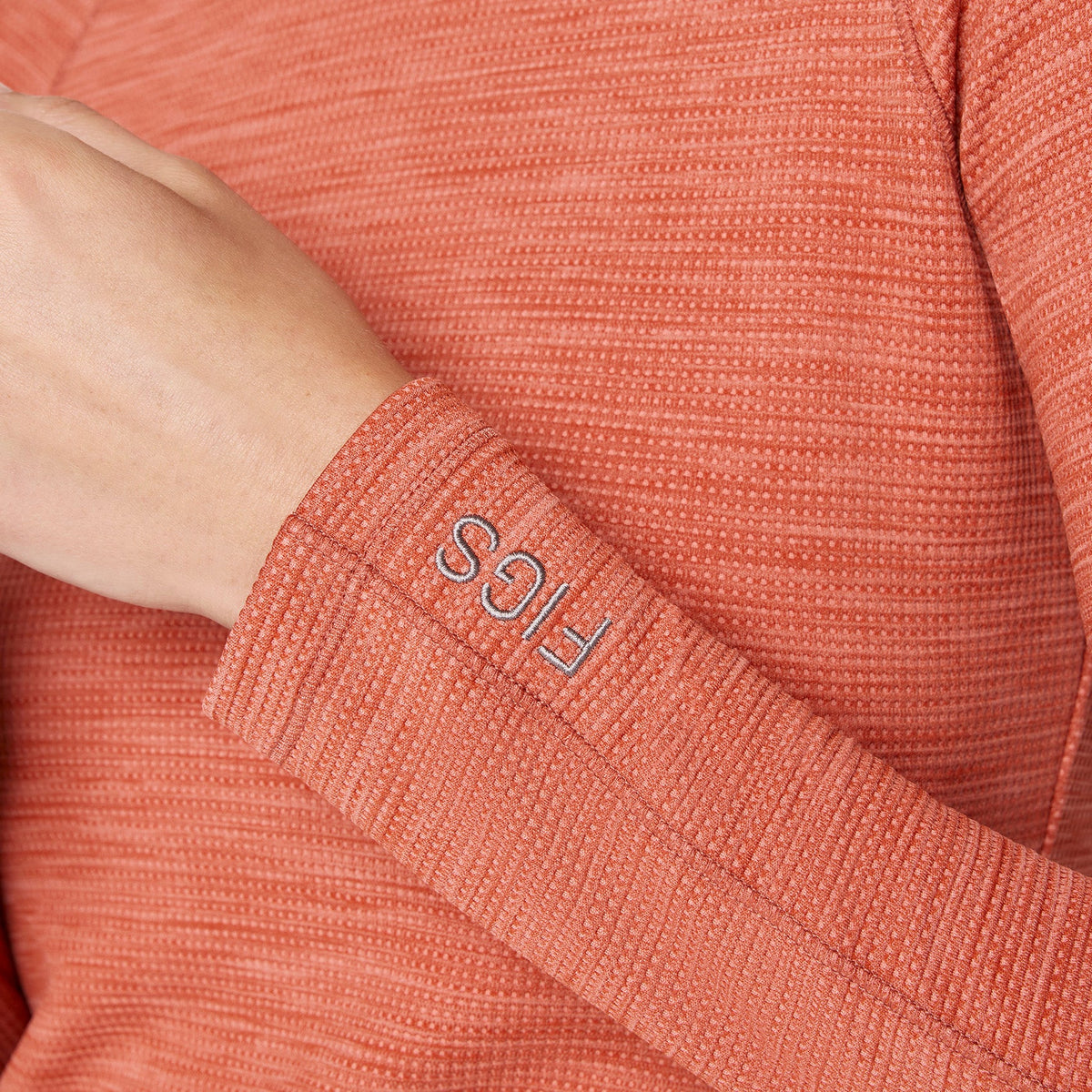 Waffle Long-Sleeve Underscrub - Space Dye/Spiced Cider