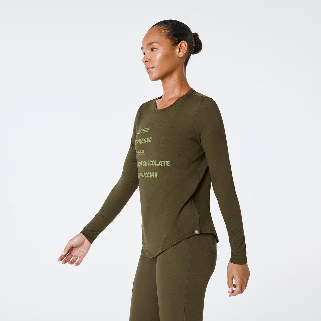Fall Brews Long-Sleeve Underscrub - Spruce