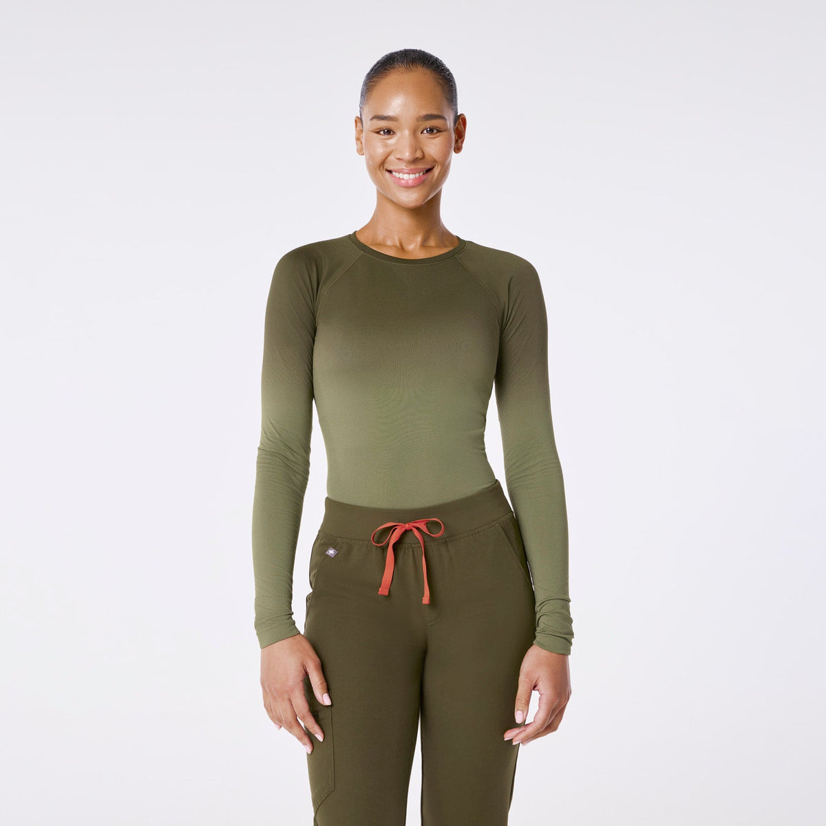 Salta Seamless Long-Sleeve Underscrub - Ombre Spruce