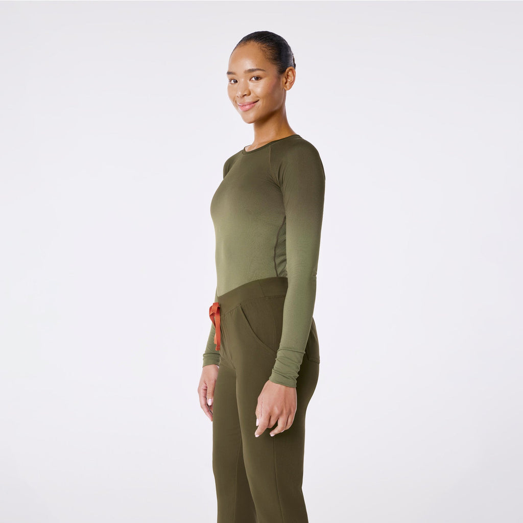Salta Seamless Long-Sleeve Underscrub - Ombre Spruce