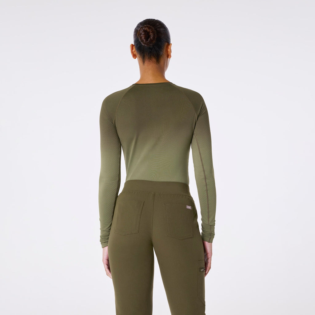 Salta Seamless Long-Sleeve Underscrub - Ombre Spruce