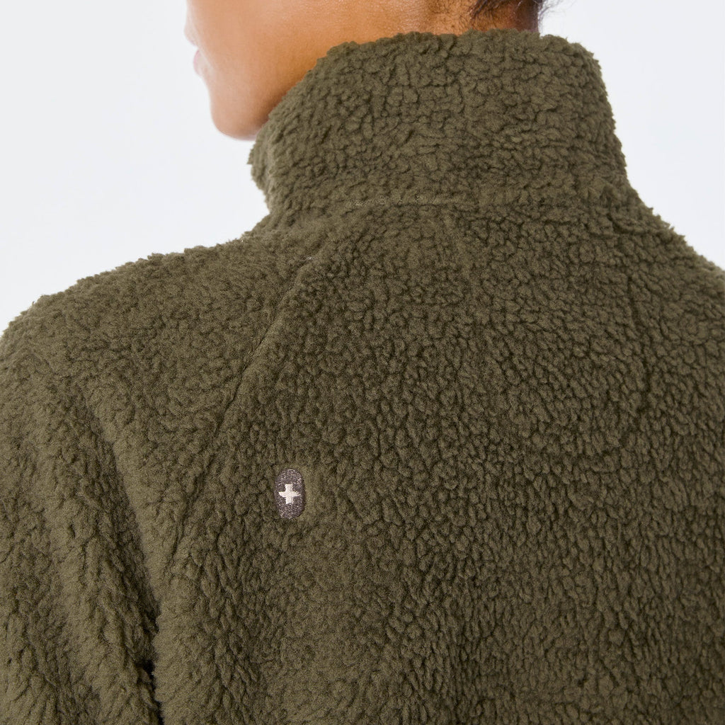 High-Pile Fleece Bomber Jacket - Spruce