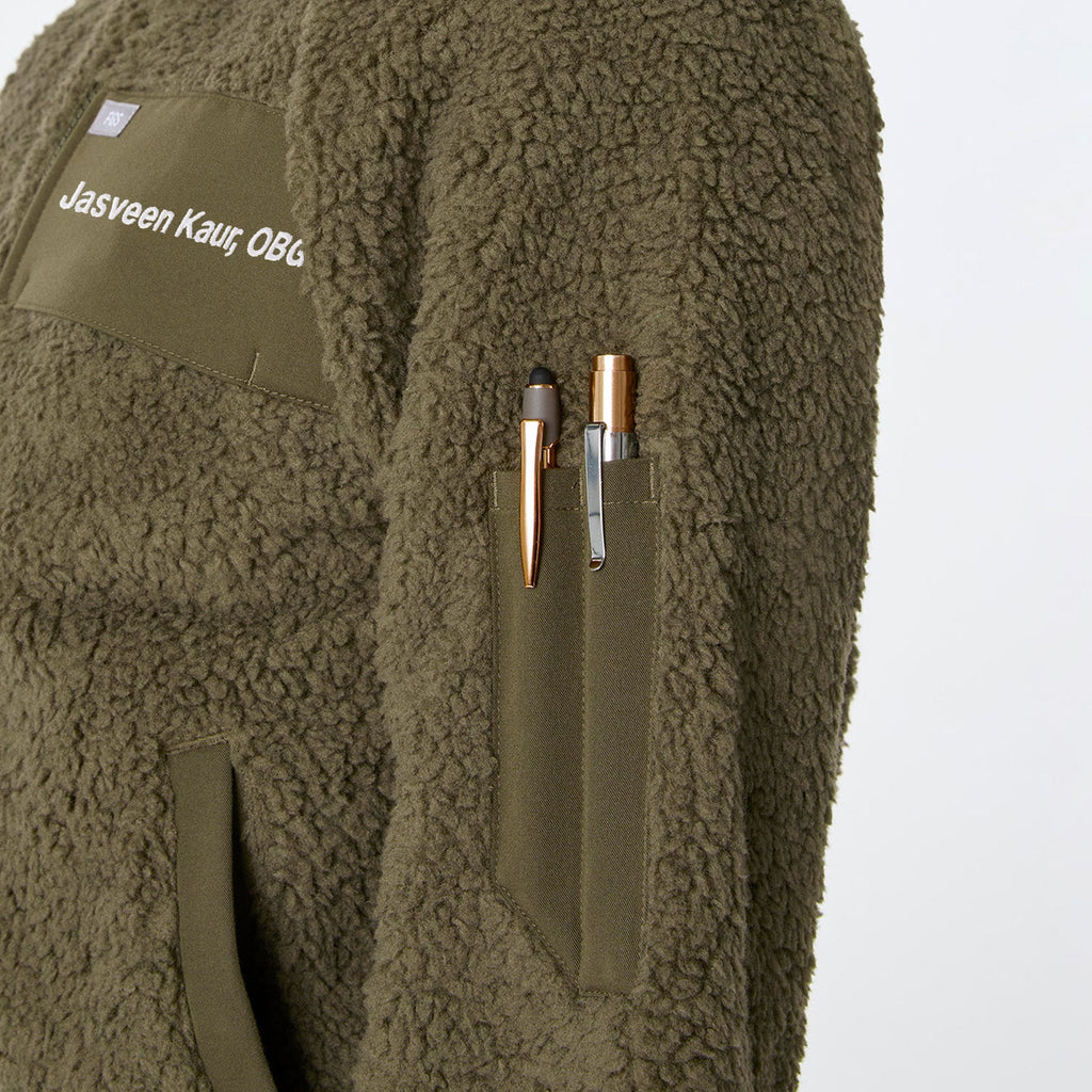 High-Pile Fleece Bomber Jacket - Spruce