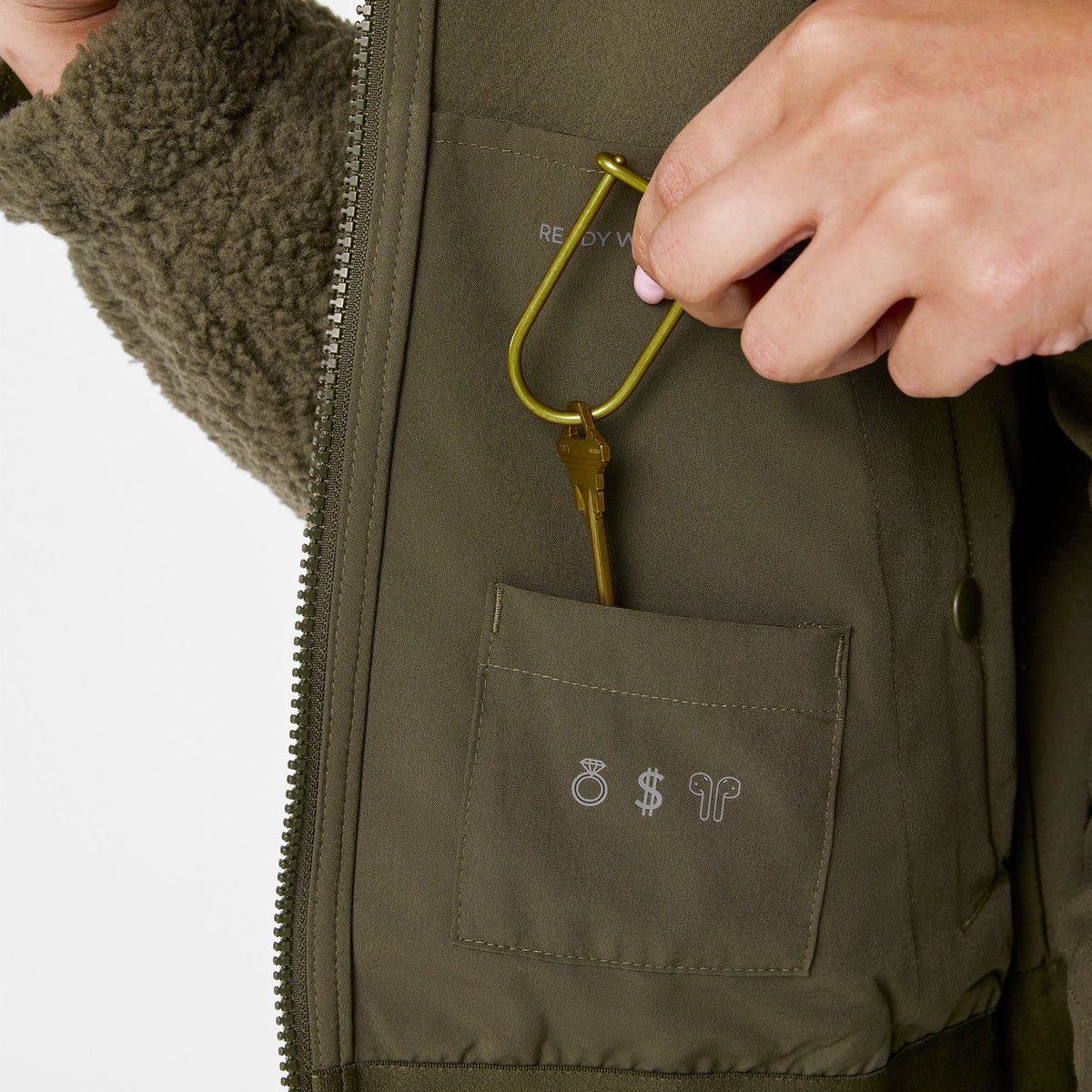 High-Pile Fleece Bomber Jacket - Spruce