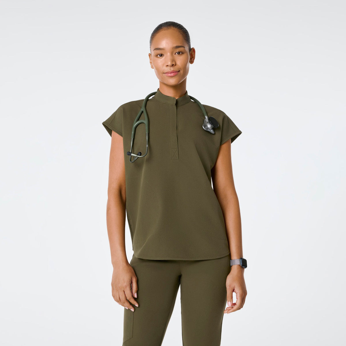 Rafaela Oversized Scrub Top™ - Spruce