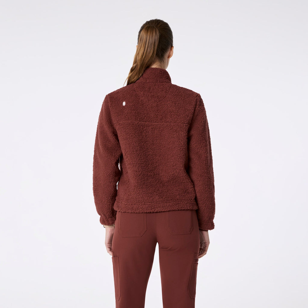 High-Pile Fleece Pullover - Walnut