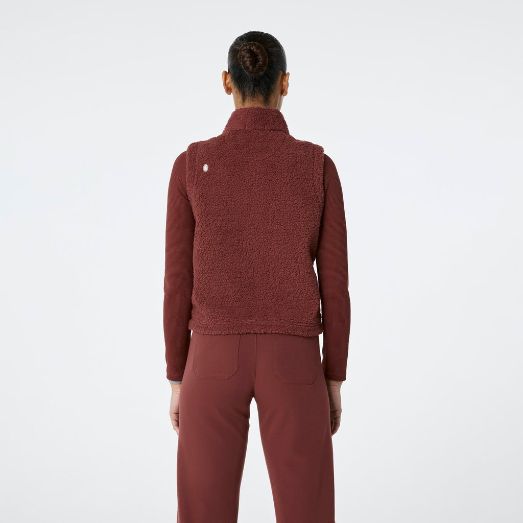 High-Pile Fleece Vest - Walnut