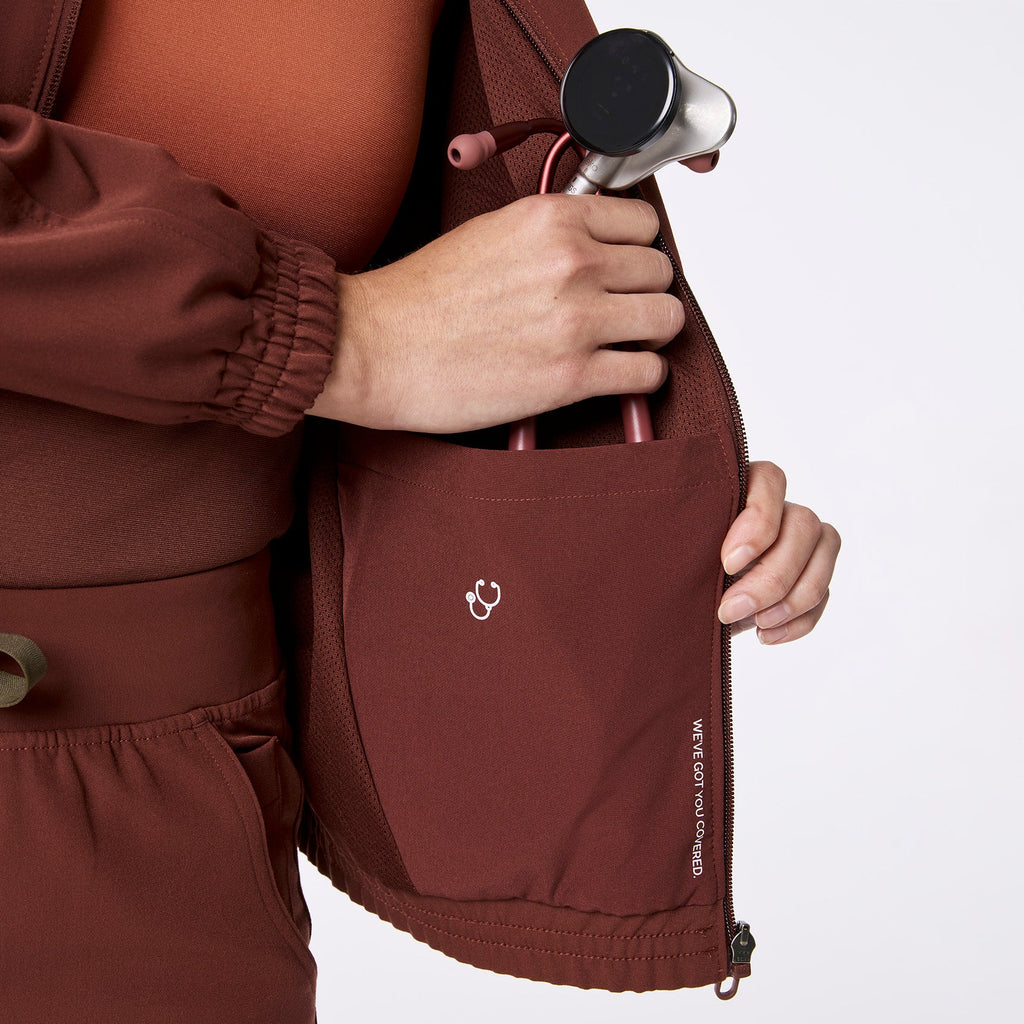 Sydney Scrub Jacket - Walnut