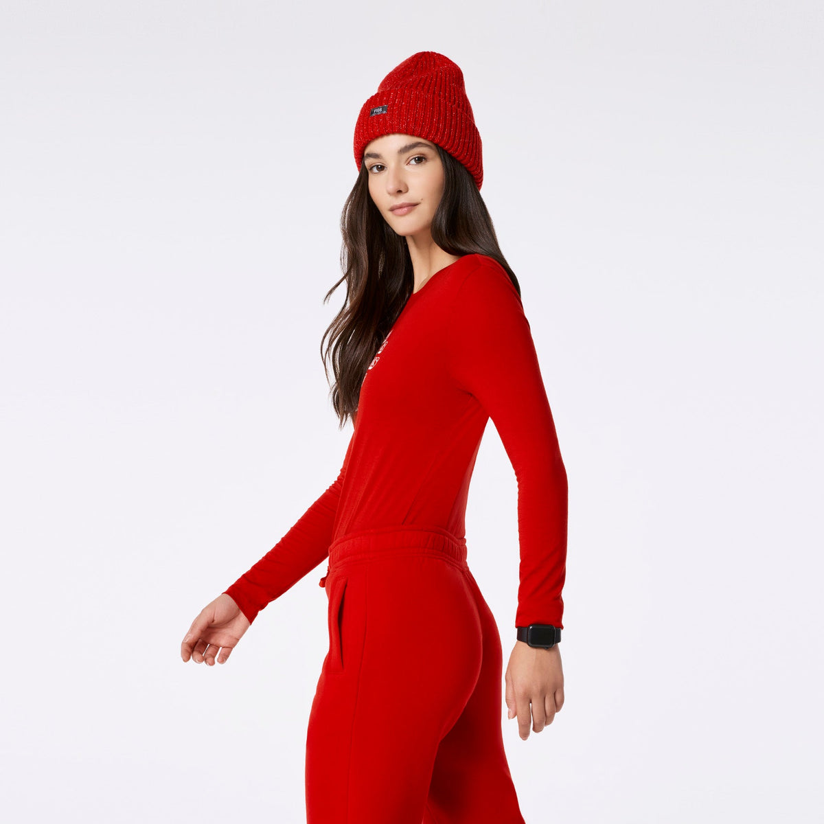 All I Want For Christmas Long-Sleeve Underscrub - Winning Red