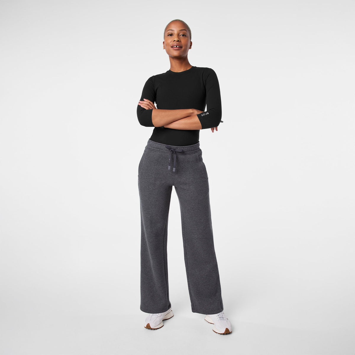 Off-Shift Wide-Leg Sweatpants™ - Charcoal Heather Grey