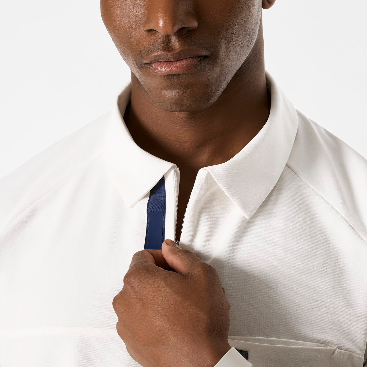 FIGS x Team USA Polo Scrub Top - Off White