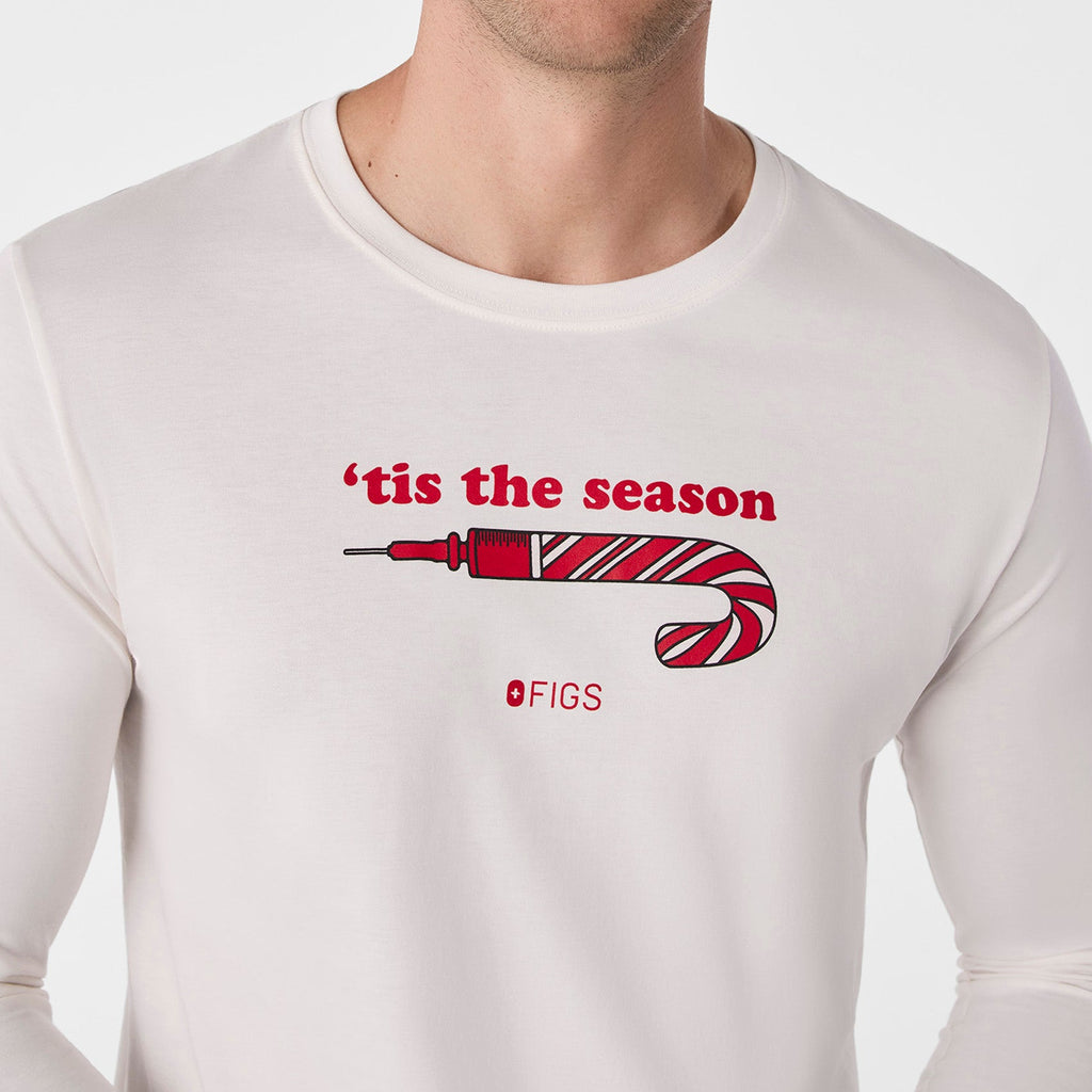 Tis The Season Long-Sleeve Underscrub - Off White
