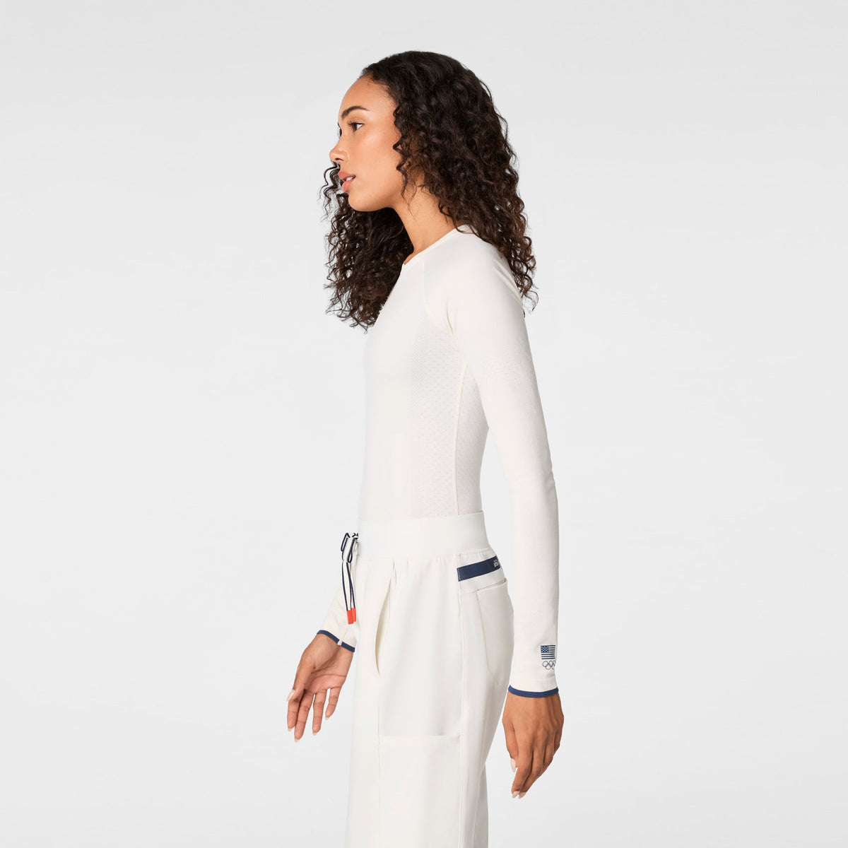 FIGS x Team USA Salta Long-Sleeve Underscrub - Off White
