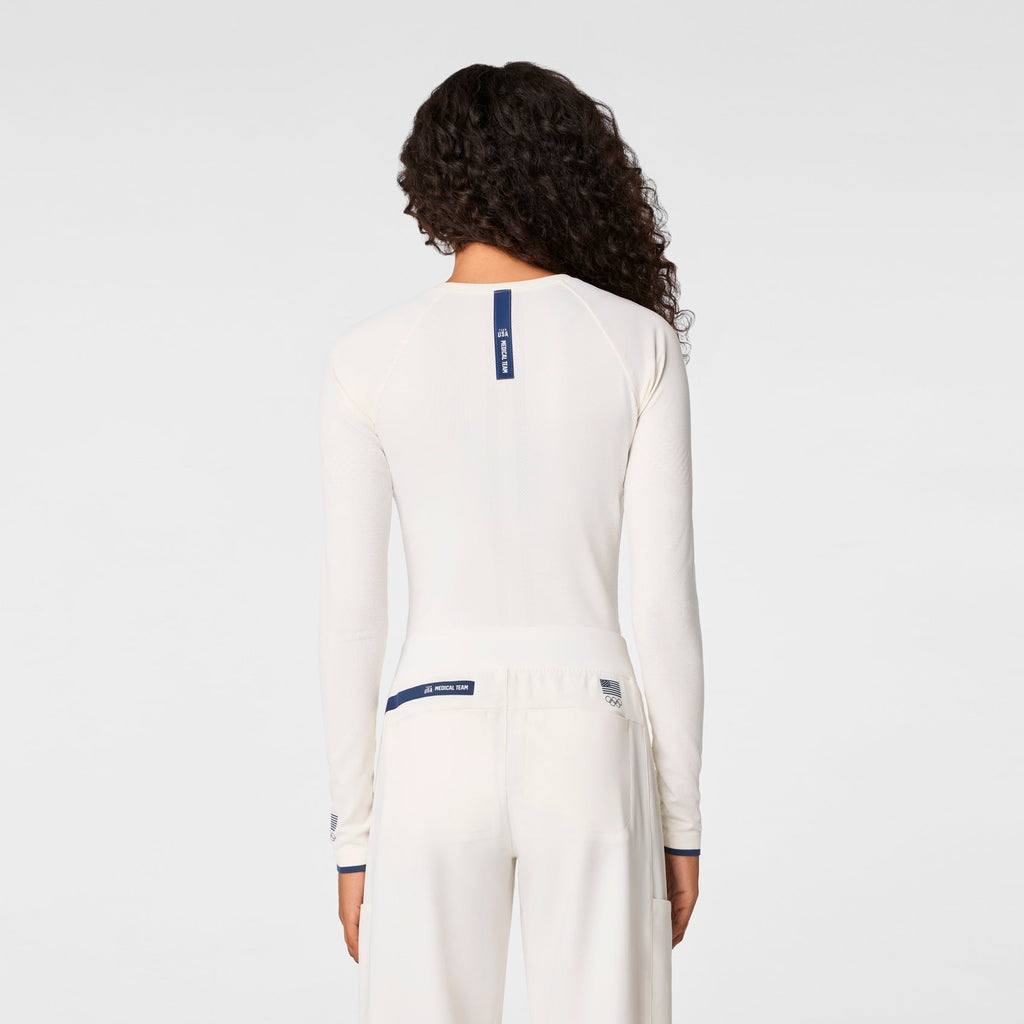 FIGS x Team USA Salta Long-Sleeve Underscrub - Off White