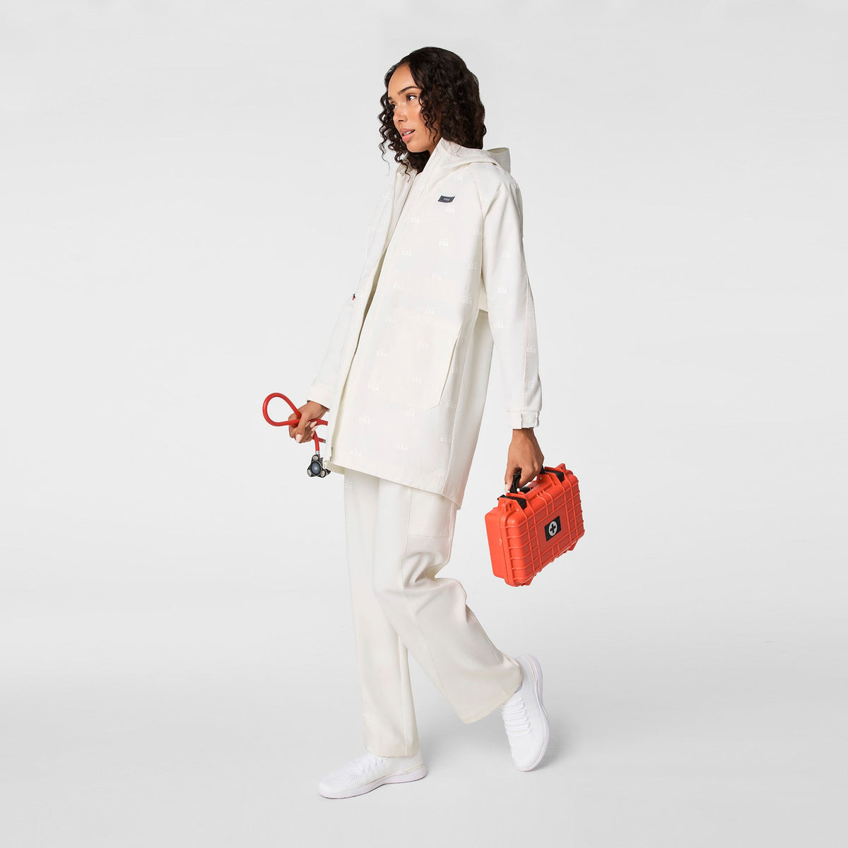 FIGS x Team USA On-Shift Stadium Jacket™ - Off White