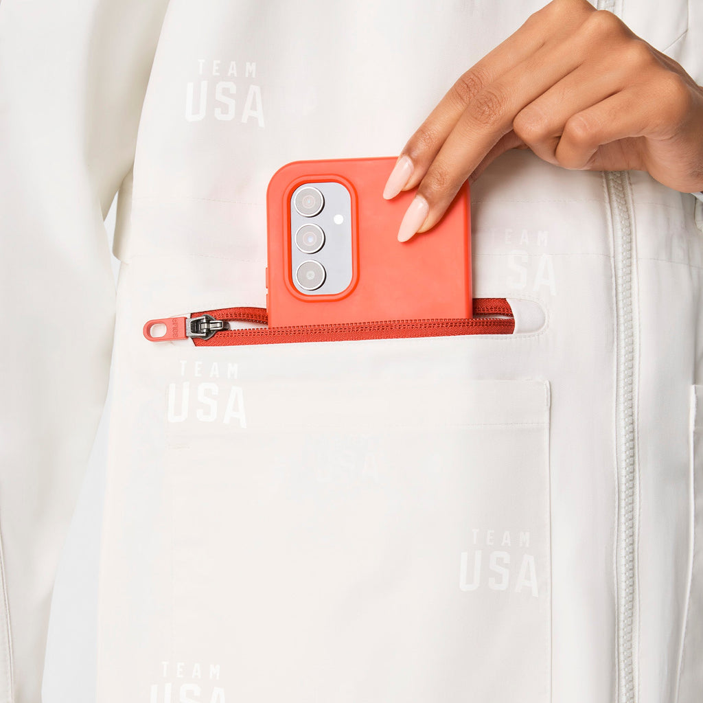FIGS x Team USA On-Shift Stadium Jacket™ - Off White