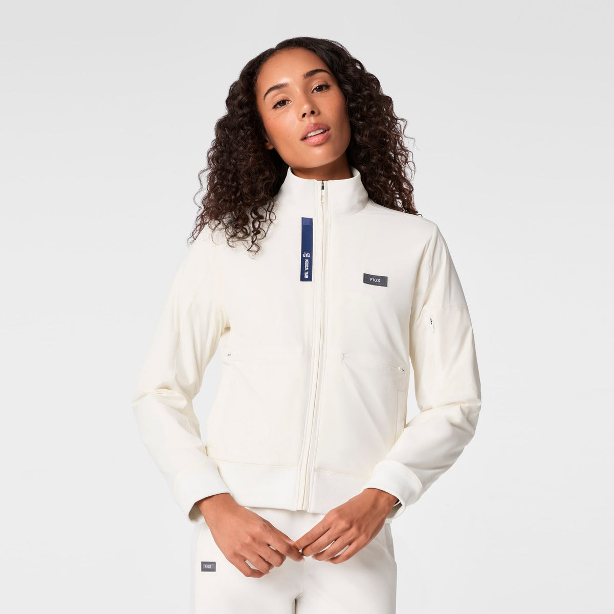 FIGS x Team USA Float Bomber Jacket™ - Off White
