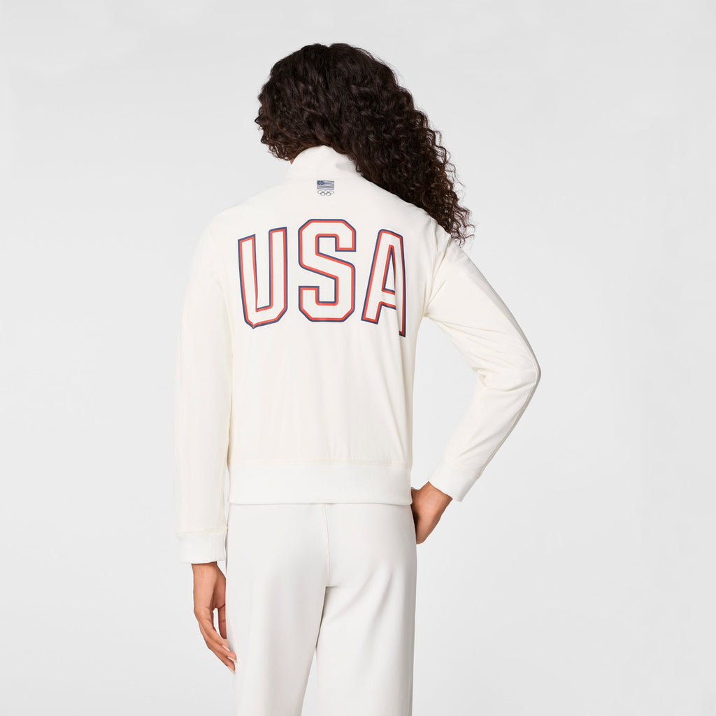FIGS x Team USA Float Bomber Jacket™ - Off White