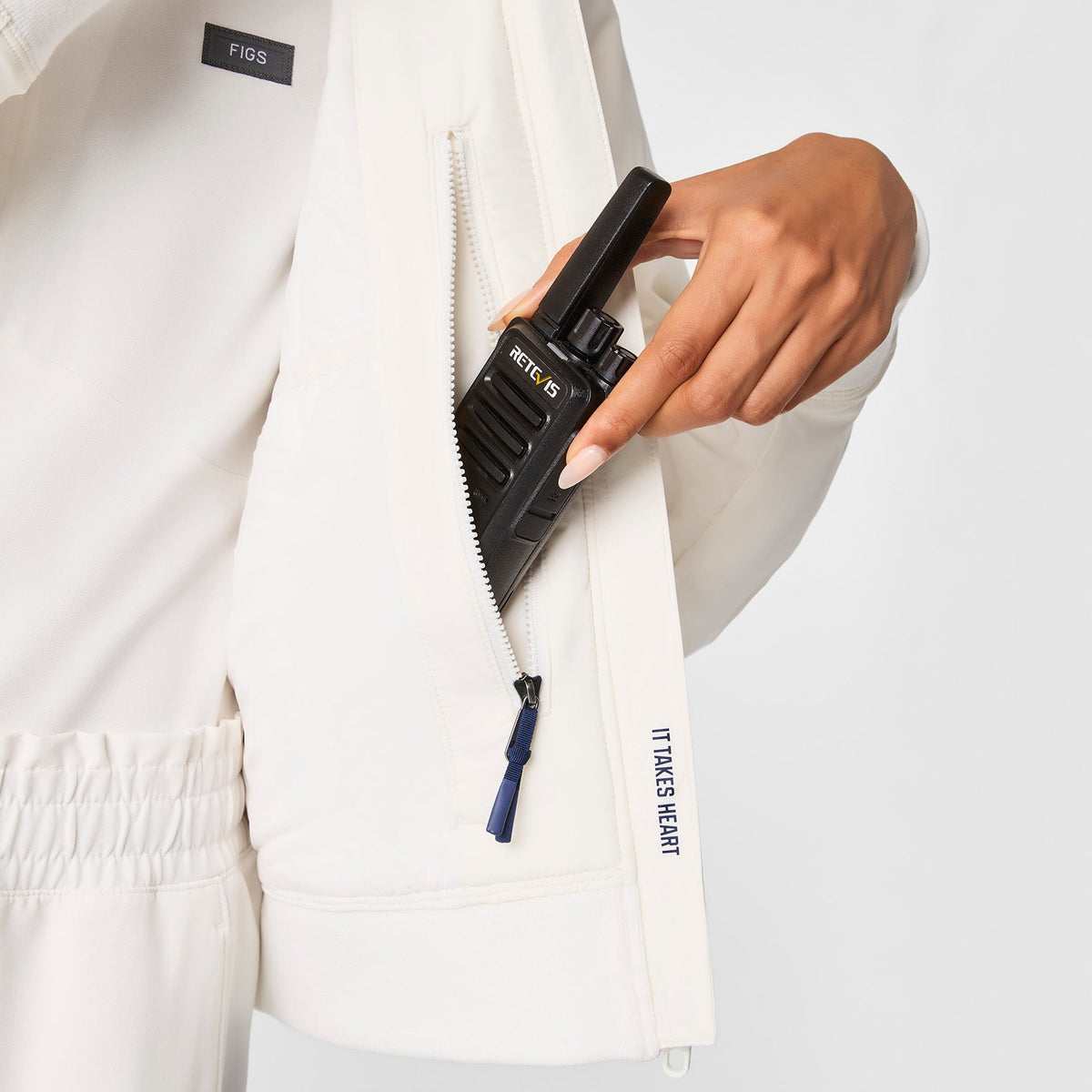 FIGS x Team USA Float Bomber Jacket™ - Off White