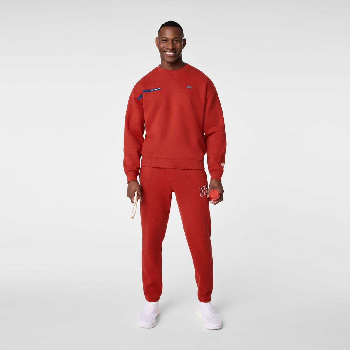 FIGS x Team USA Crewneck Sweatshirt - Team USA Red