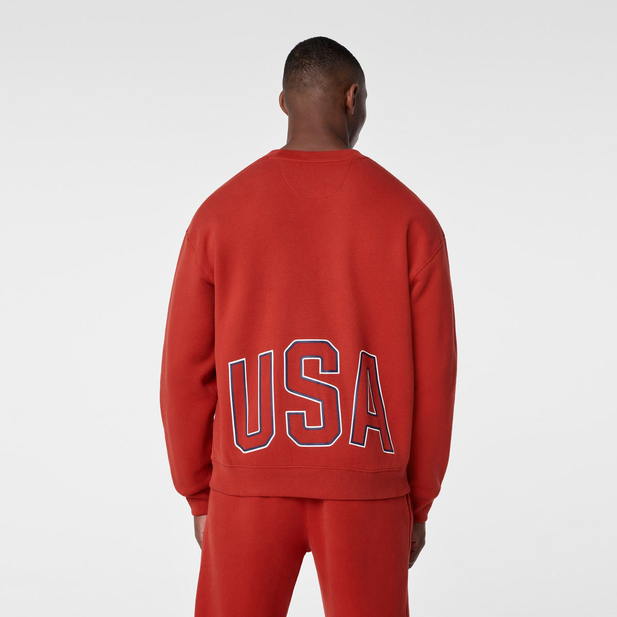 FIGS x Team USA Crewneck Sweatshirt - Team USA Red