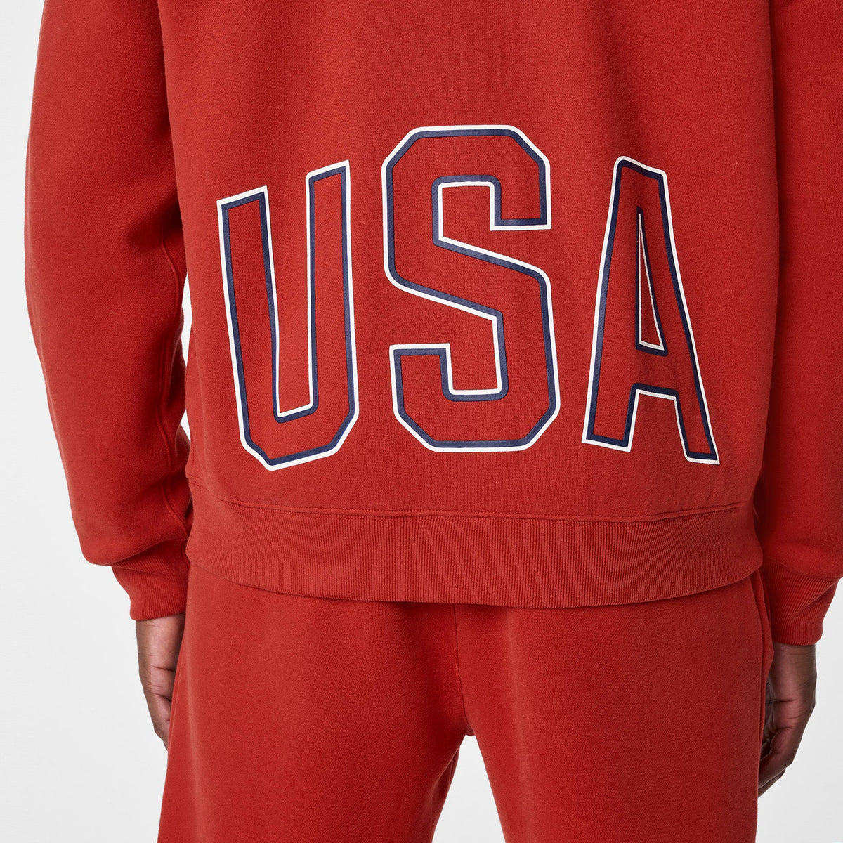 FIGS x Team USA Crewneck Sweatshirt - Team USA Red