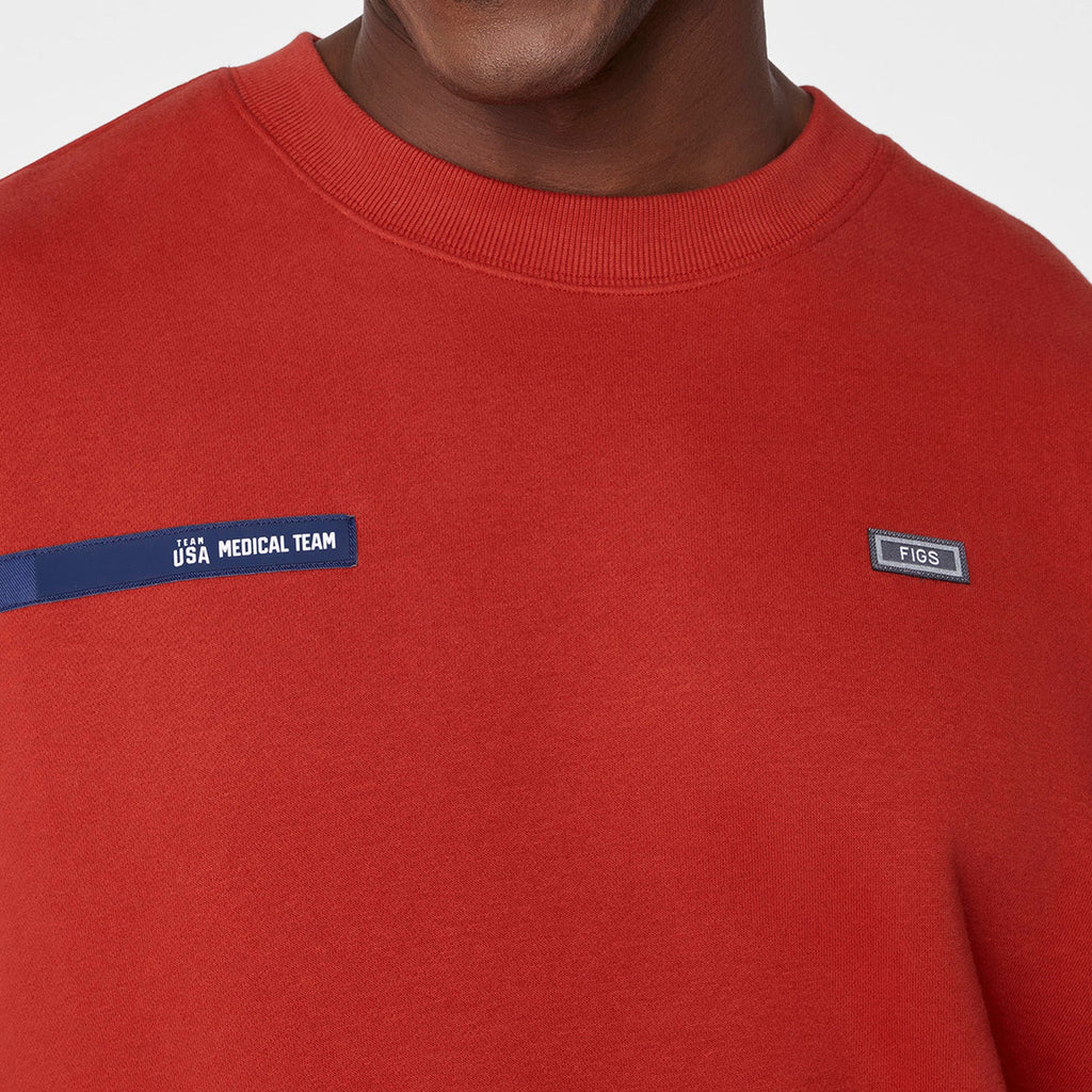 FIGS x Team USA Crewneck Sweatshirt - Team USA Red