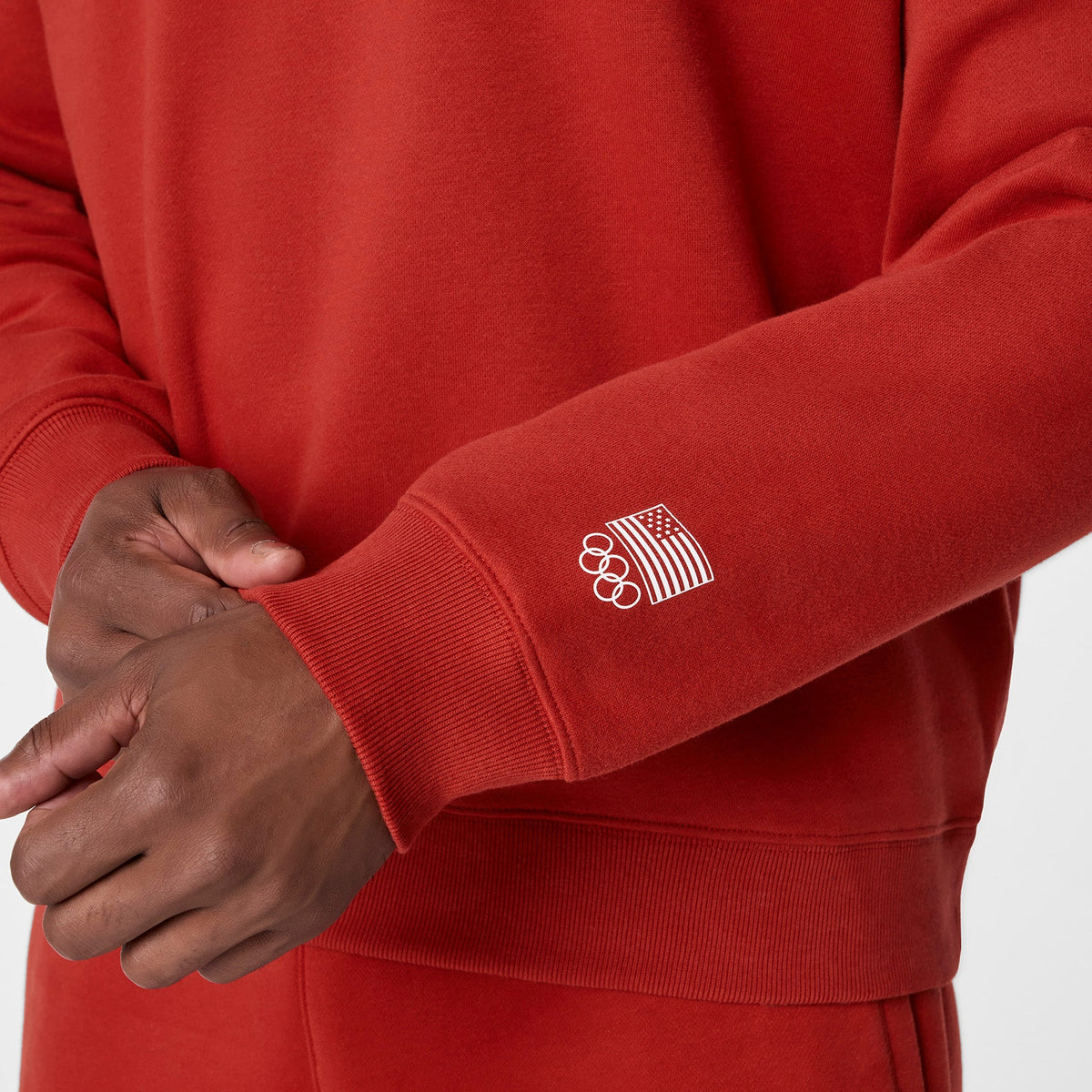 FIGS x Team USA Crewneck Sweatshirt - Team USA Red
