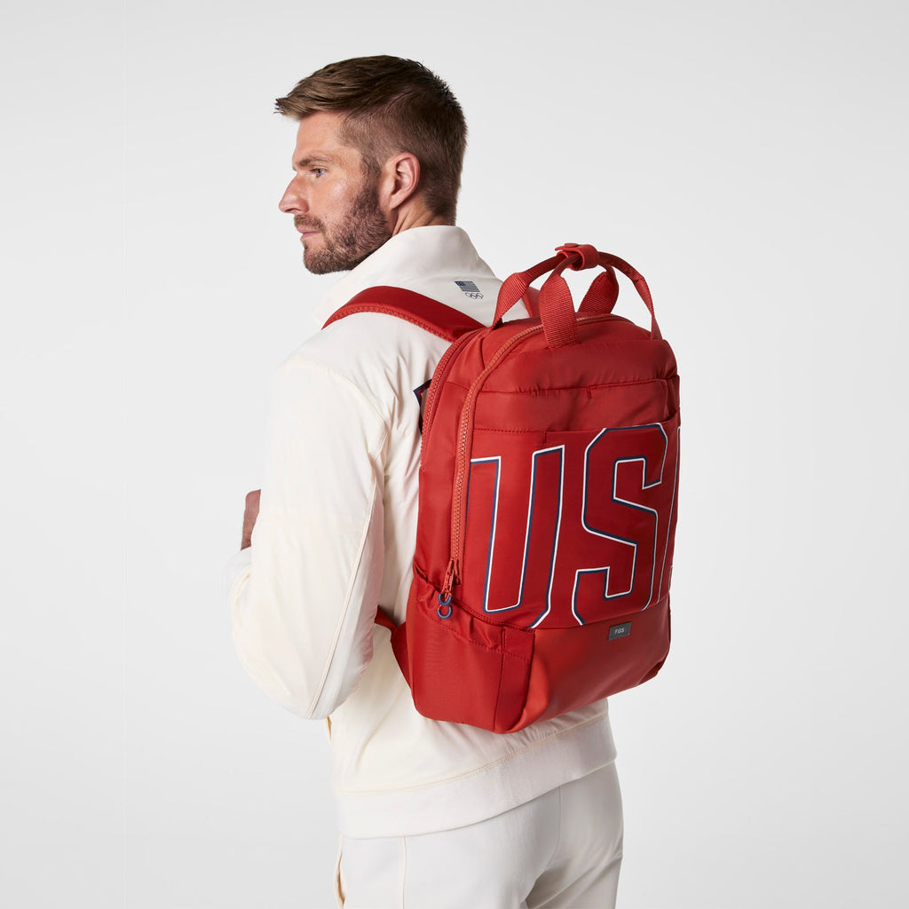 FIGS x Team USA Backpack - Team USA Red