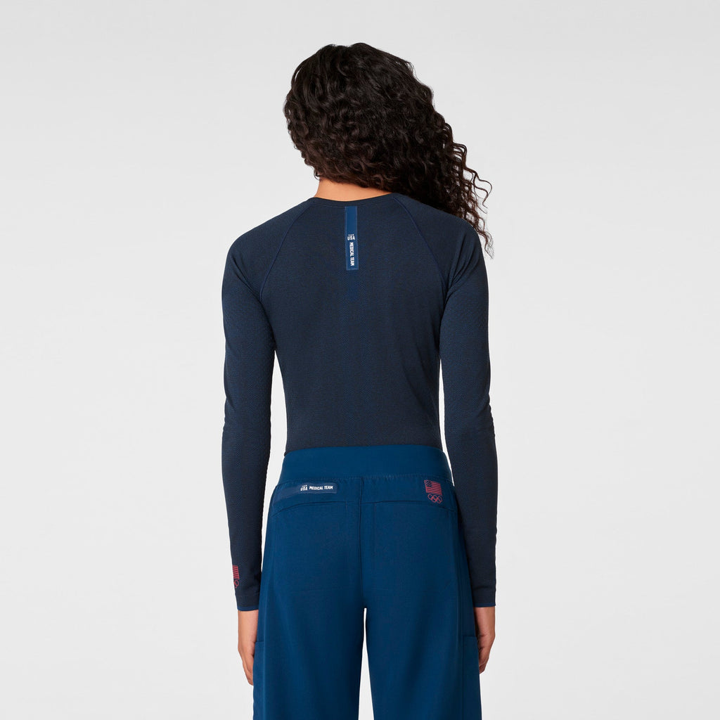 FIGS x Team USA Salta Long-Sleeve Underscrub - Team USA Blue