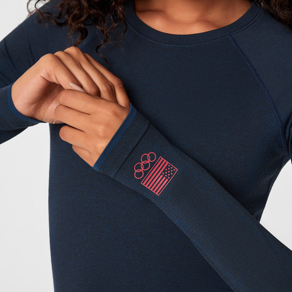 FIGS x Team USA Salta Long-Sleeve Underscrub - Team USA Blue
