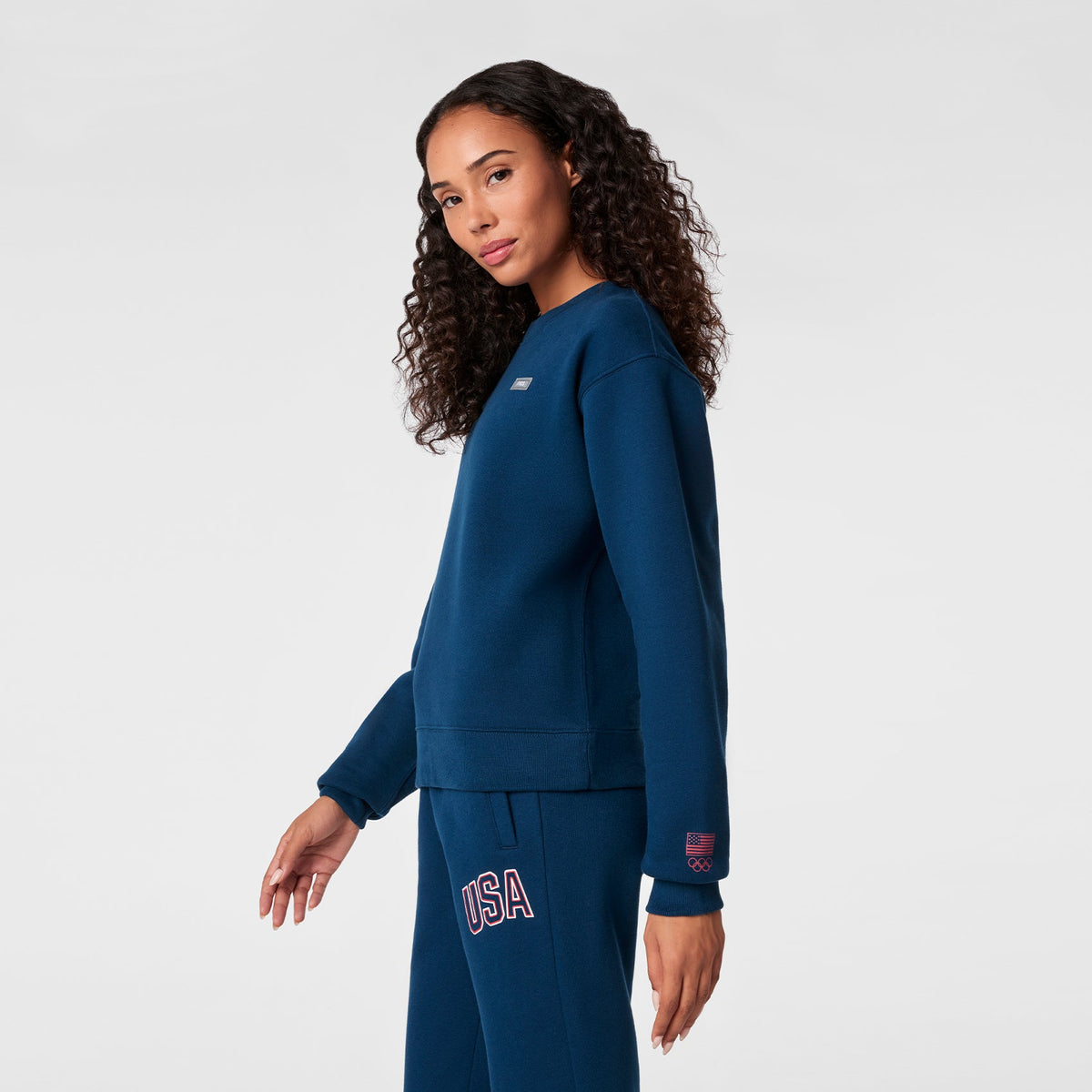 FIGS x Team USA Crewneck Sweatshirt - Team USA Blue