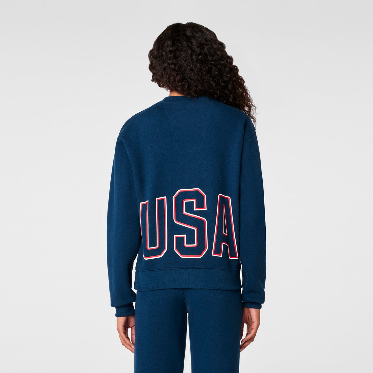 FIGS x Team USA Crewneck Sweatshirt - Team USA Blue