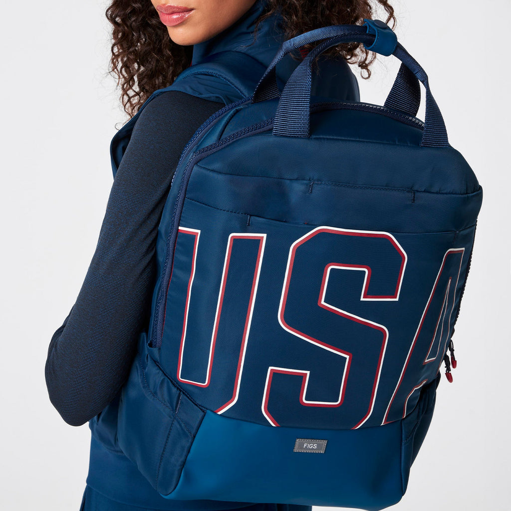 FIGS x Team USA Backpack - Team USA Blue