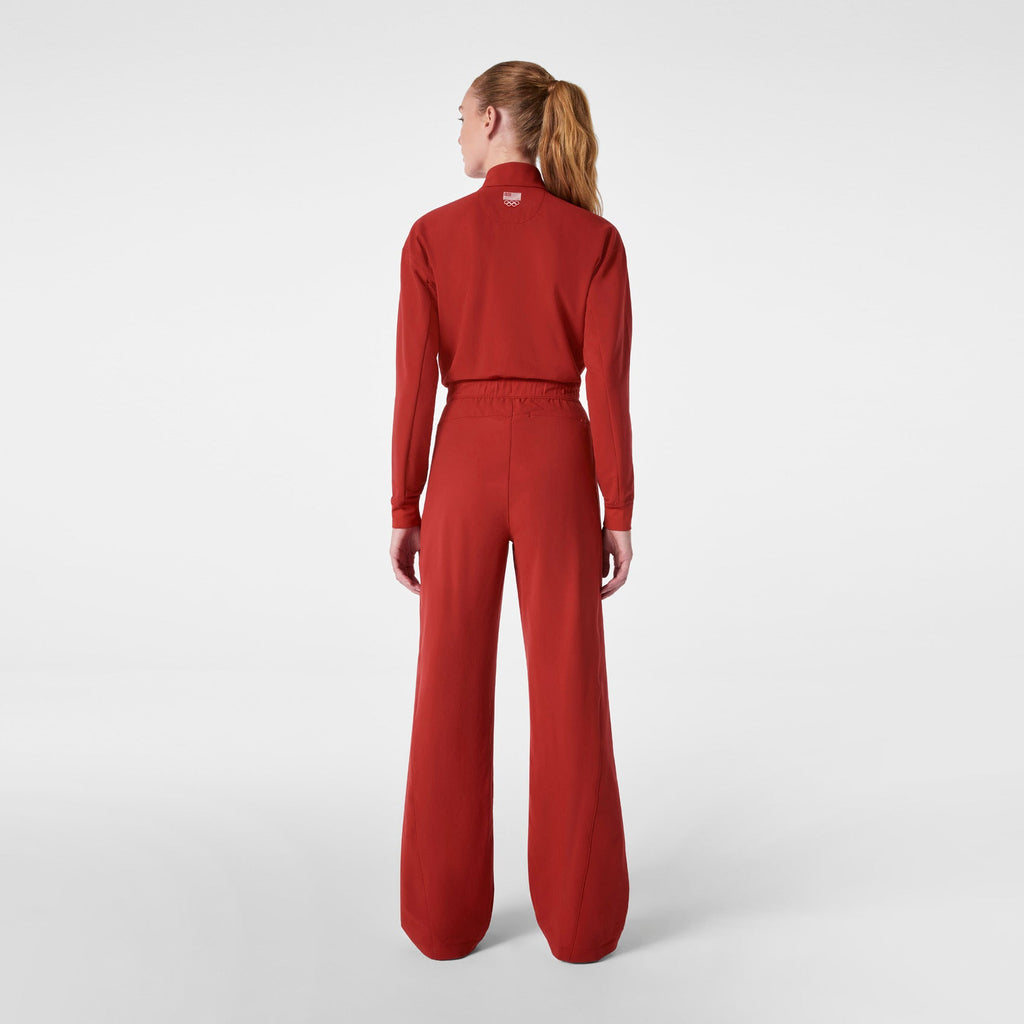 FIGS x Team USA Wide-Leg ScrubJumpsuit™ - Team USA Red